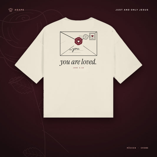 LOVE LETTER T-Shirt Cream – Rückseite