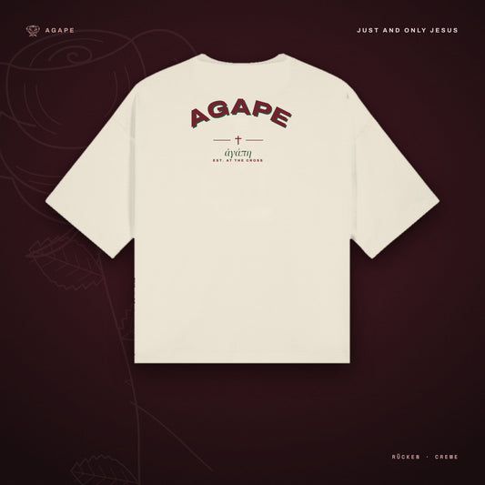 AGAPE T-Shirt Cream – Rückseite
