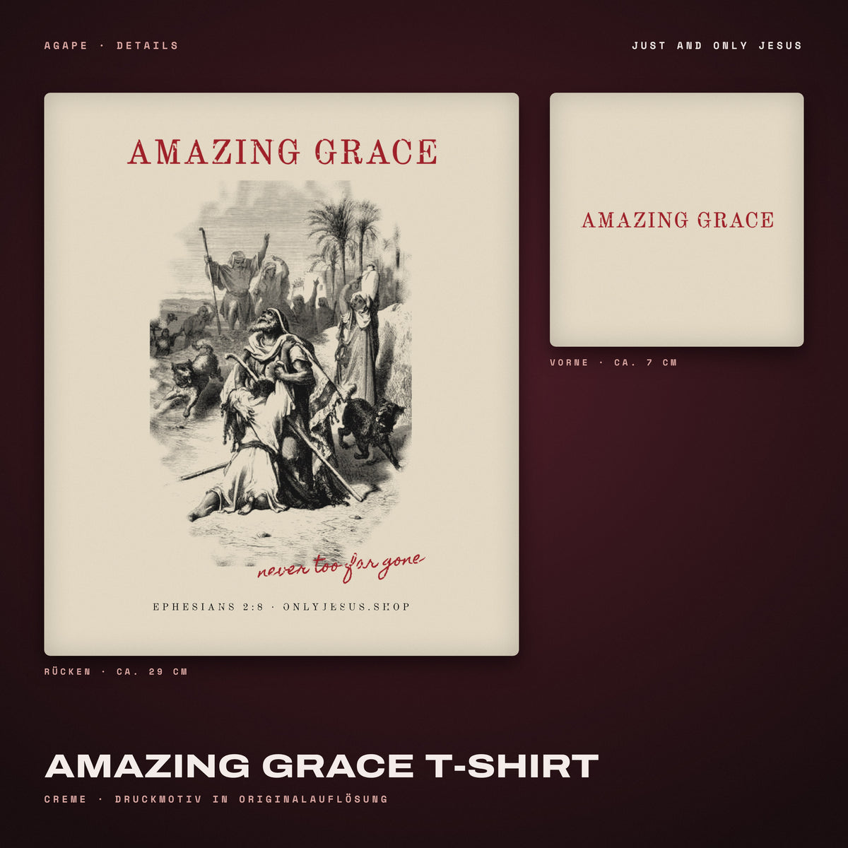 AMAZING GRACE T-Shirt Cream – Details