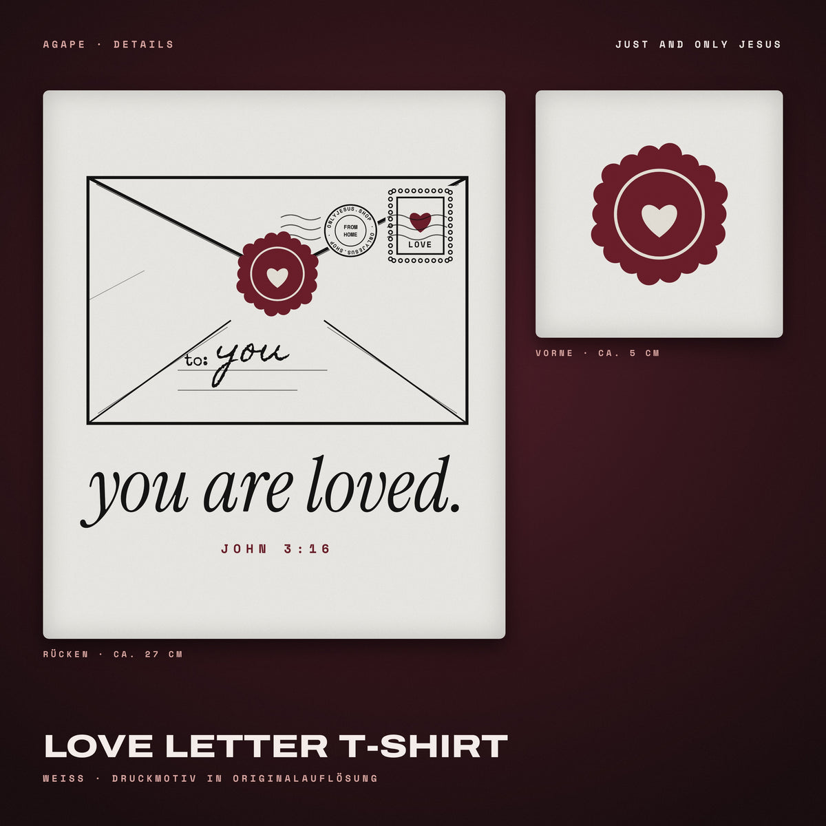 LOVE LETTER T-Shirt White – Details