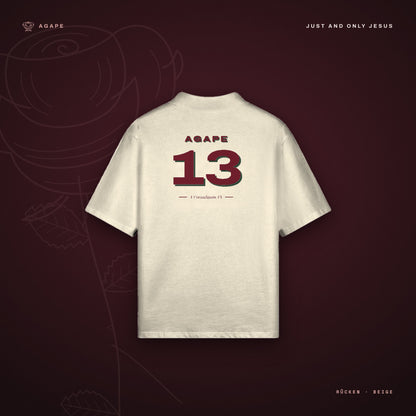 AGAPE F.C. Poloshirt Beige – Rückseite