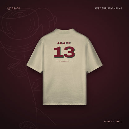 AGAPE F.C. Poloshirt Camel – Rückseite