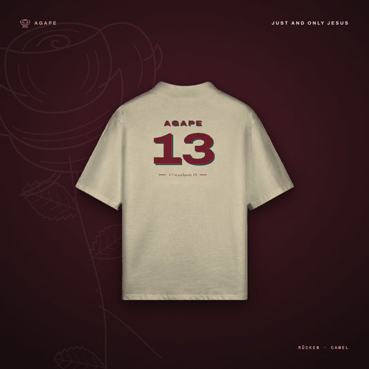 AGAPE F.C. Poloshirt Camel – Rückseite