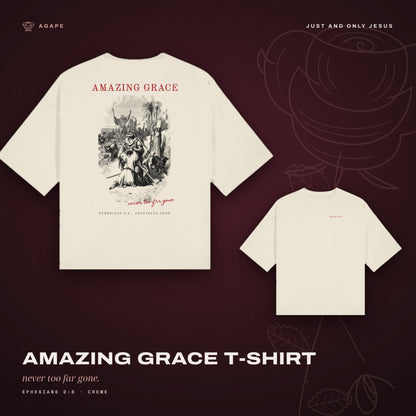 AMAZING GRACE T-Shirt Cream – Rücken und Front