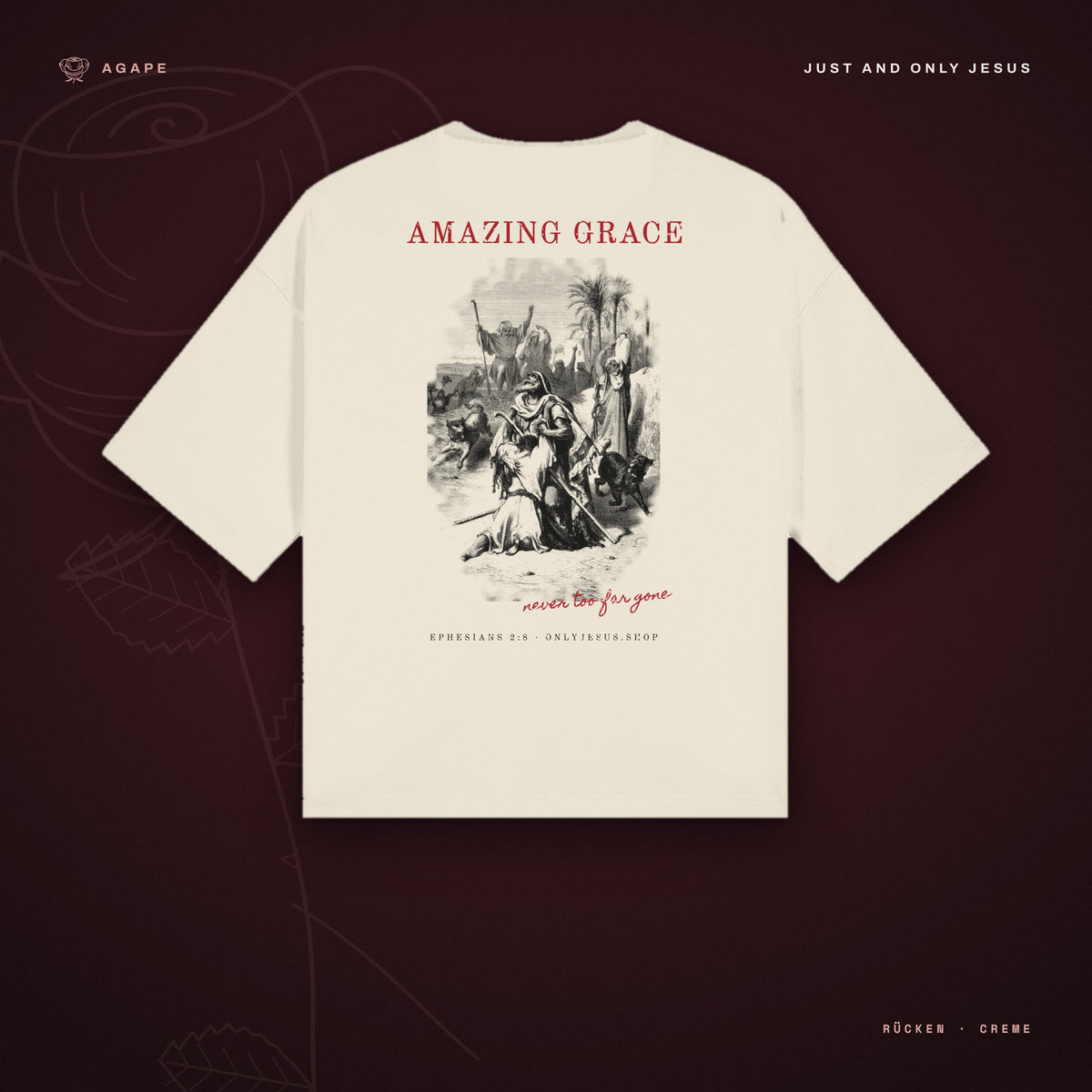 AMAZING GRACE T-Shirt Cream – Rückseite