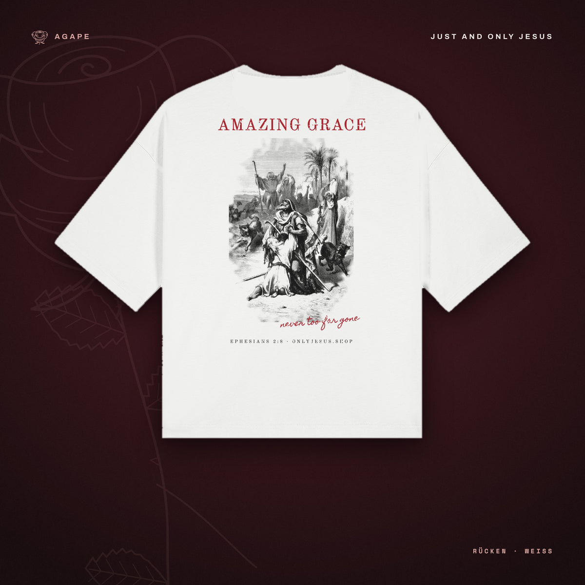 AMAZING GRACE T-Shirt White – Rückseite
