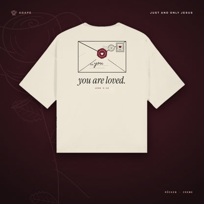 LOVE LETTER T-Shirt Cream – Rückseite