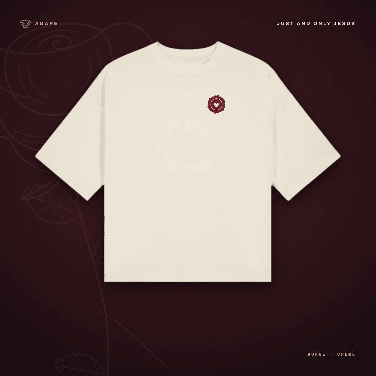 LOVE LETTER T-Shirt Cream – Vorderseite