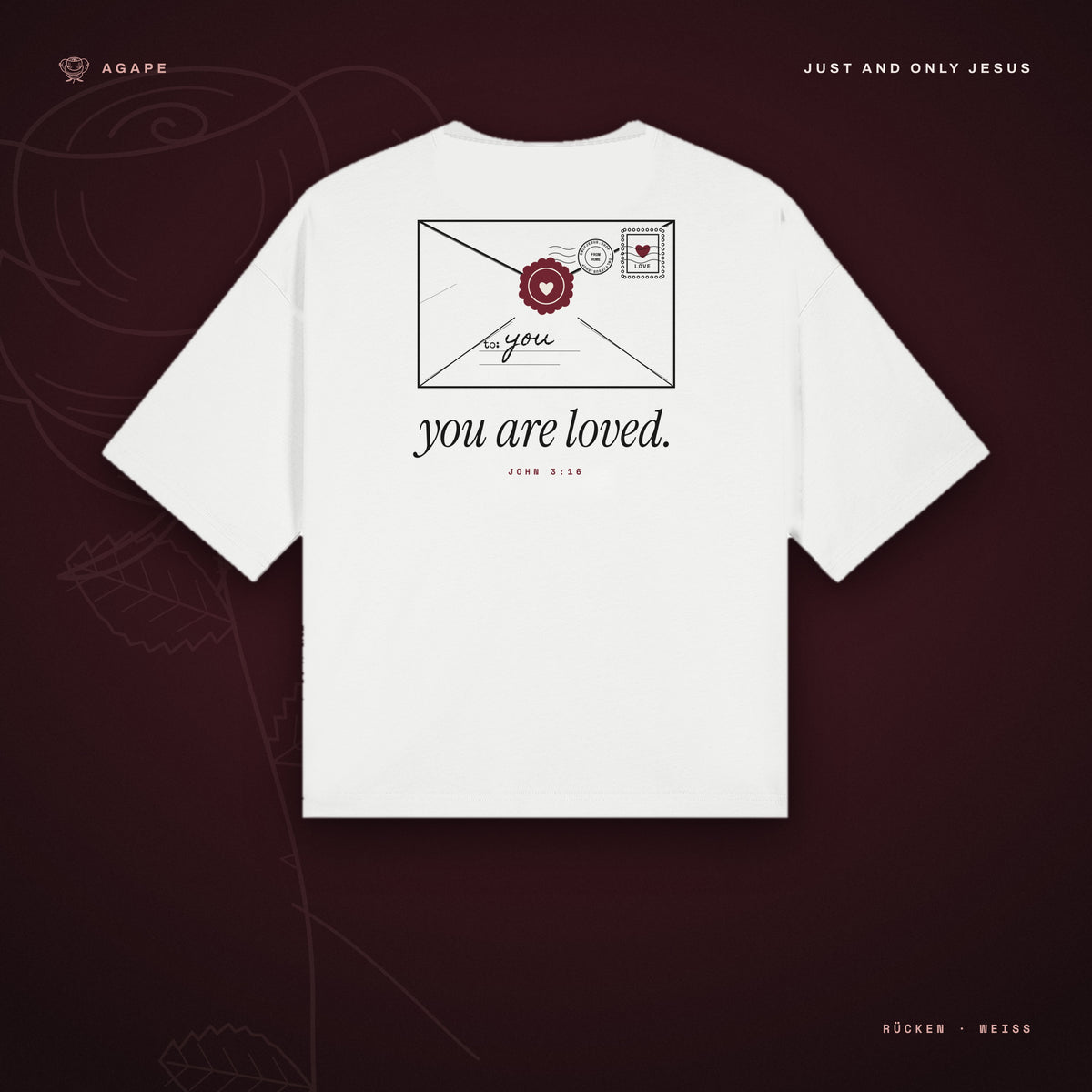 LOVE LETTER T-Shirt White – Rückseite