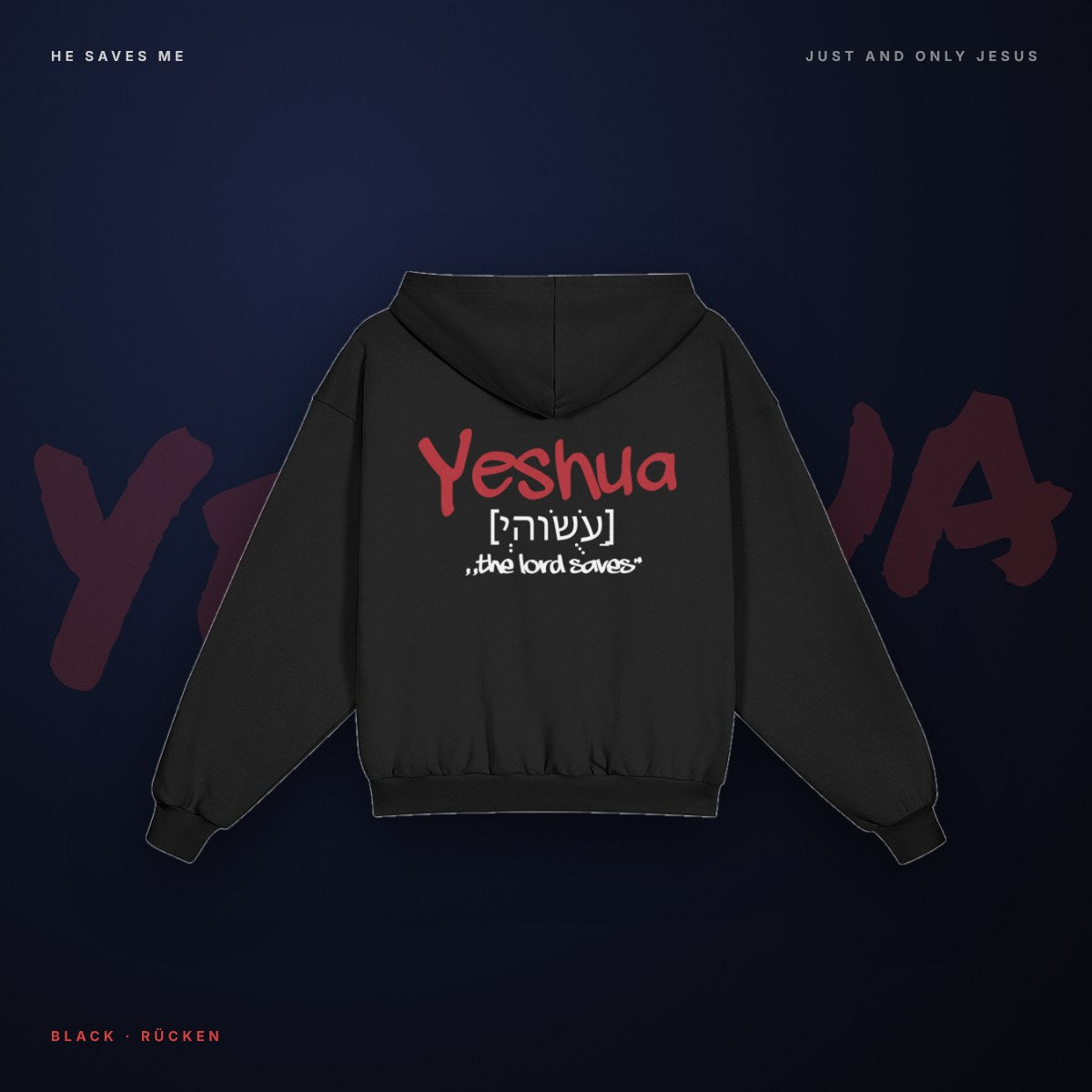 Yeshua Hoodie – Black