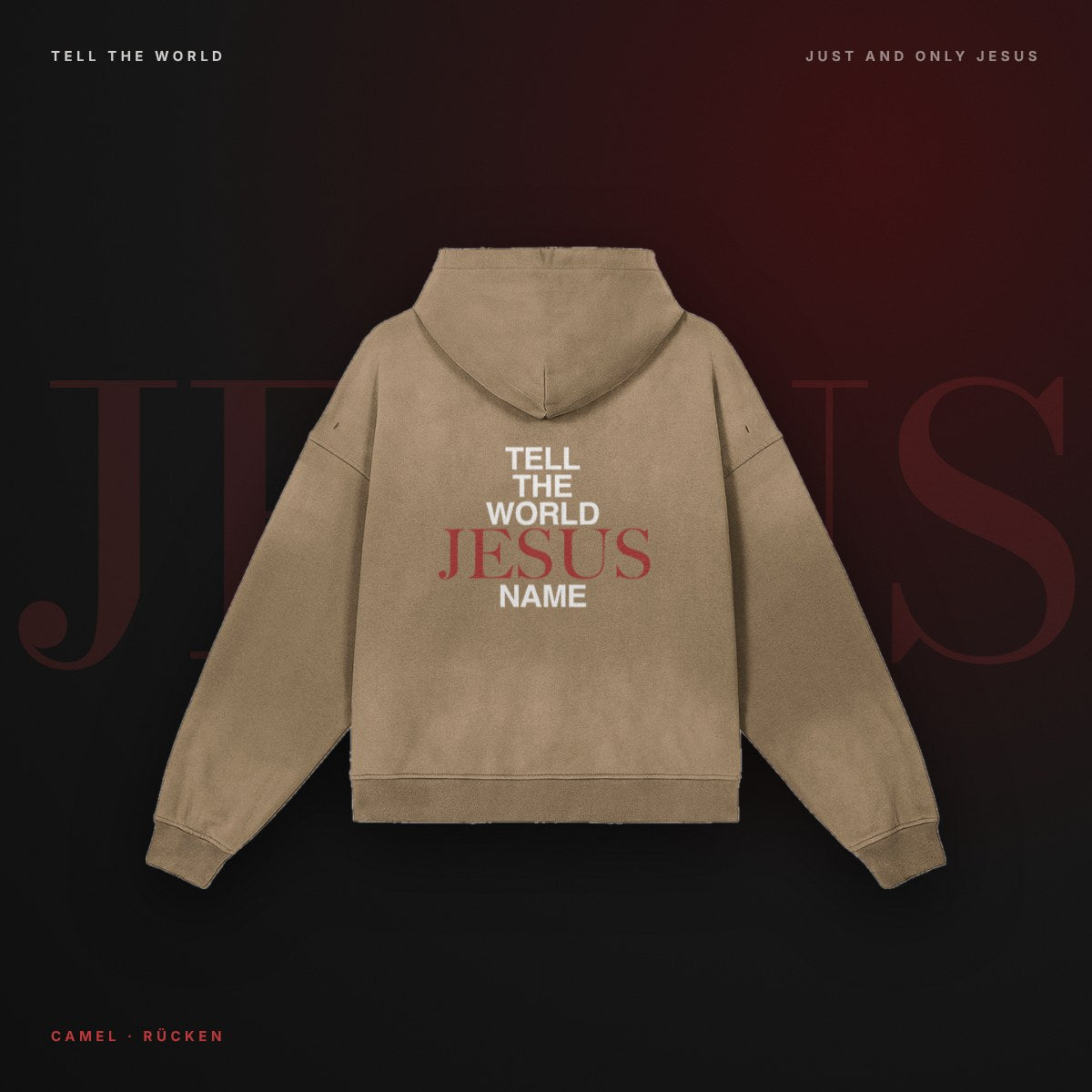 Tell the World Zip-Hoodie – Camel
