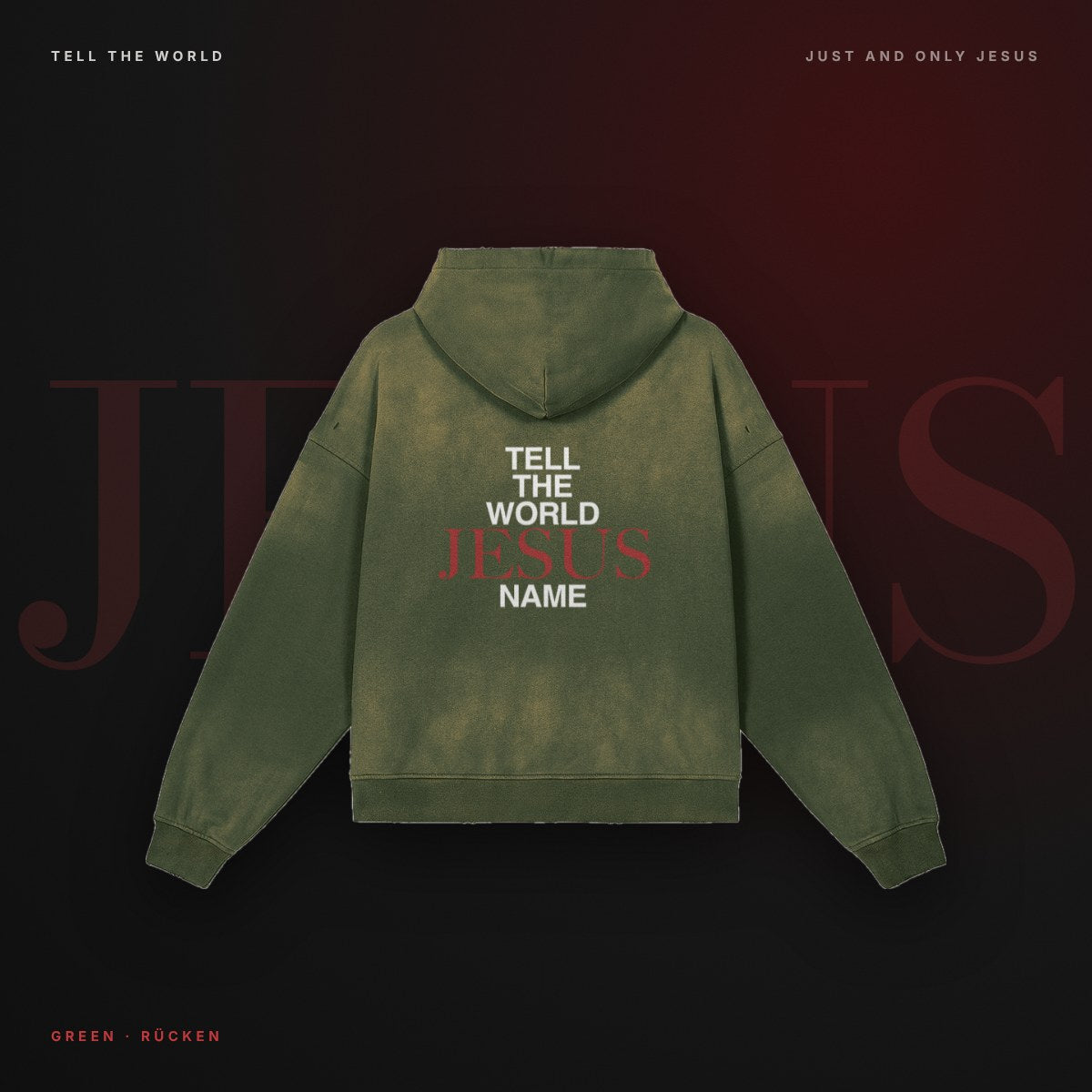 Tell the World Zip-Hoodie – Green