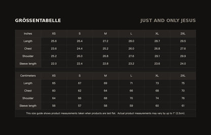 Größentabelle Zip-Hoodie