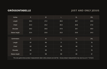 Größentabelle Zip-Hoodie